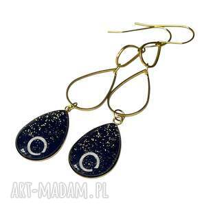 kolczyki krople z efektem złotego pyłu vittoria e56/m12 na wieczór