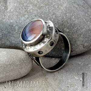 lamuse - srebrny pierścionek z agatem bostwana