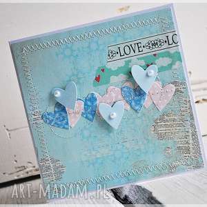 ręczne wykonanie scrapbooking kartki walentynki