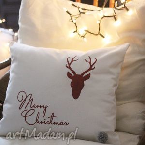 świąteczna poszewka na poduszkę, pszewka, zamek dekoracja