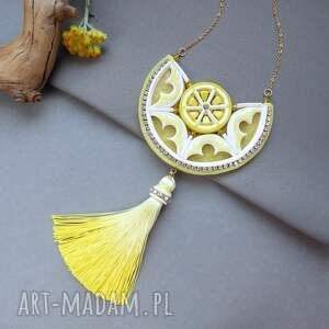 Naszyjnik cytrynowy cytryna, cytrusy, gotyk, architektura