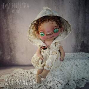 dekoracje córeczka rogata - artystyczna lalka kolekcjonerska chochlik