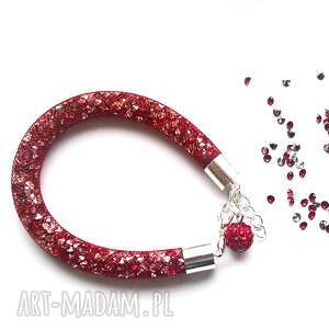 handmade bransoletka stardust w czerwieni