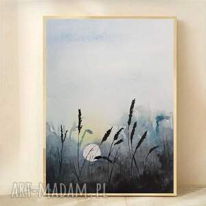 ŁĄKA praca formatu 32/24 cm, akwarela