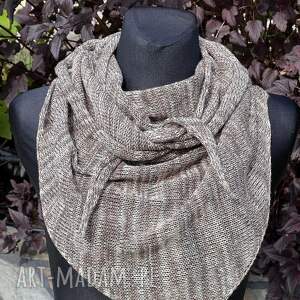 chustki i apaszki chusta melanż z bawełną w odcieniach brązu szal