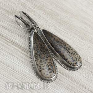 agat palmowy i srebro - kolczyki 1805a z agatem w srebrze