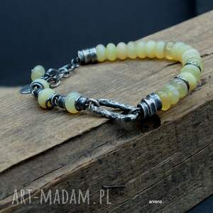 Opal żółty - UNISEX, bransoletka