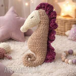 na szydełku, dekoracja, konik morski