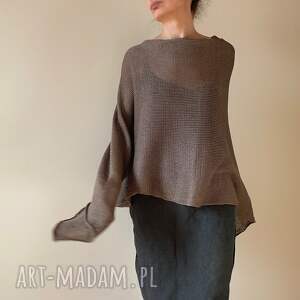 narzutka z bawełnianej tasiemkowej przędzy, ponczo, tunika prezent