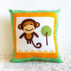 poduszka dla przedszkolaka - małpka, pokój dziecka, dżungla urodziny