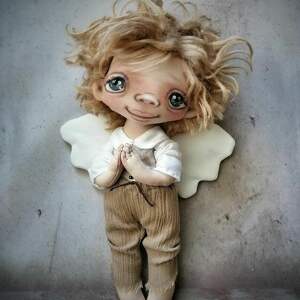 handmade dekoracje urodzinowe anioł stróż - lalka artystyczna e - piet