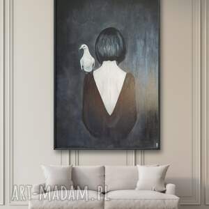 amelia, czarny akryl wyposażenie, obraz portret, dom