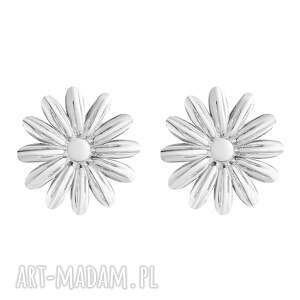 Srebrne kolczyki stokrotki, srebro, sztyfty