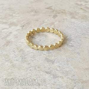 pierścionek marta złocony minimalistyczna biżuteria, prosta