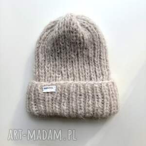 Puszysta czapka Cloud wełna merino alpaka handmade ręcznie robiona