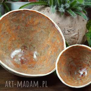 handmade ceramika komplet misek