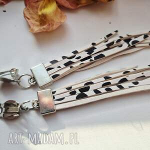 Klipsy długie w panterkę leciutkie, box x1 kli, fo, kolo, et