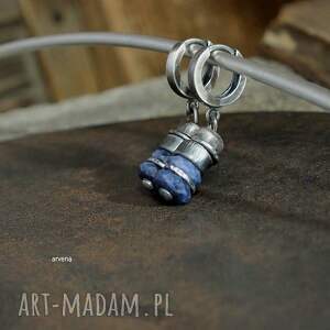 Szafiry - kolczyki 015, srebrne, z szafirami