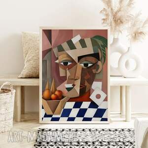 Portret abstrakcyjny - format 61x91 cm a la Picasso, plakat