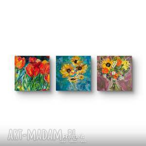 kompozycja kwiatowa, obraz krajobraz, obrazy na plotnie, recznie malowane