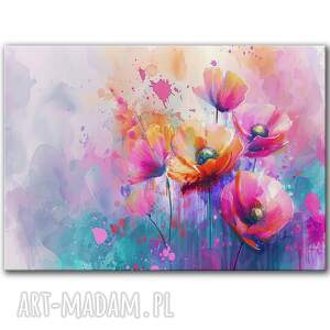 obraz na płótnie - 100x70 cm energetyczne maki 1 0590