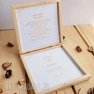 pudełko prośba o błogosławieństwo, ślub, drewniane