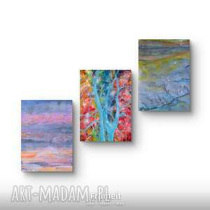 Kompozycja wiosenna 3, akryl na płótnie, 70x50x2 cm, obraz krajobraz