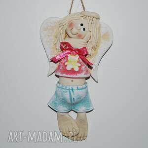 to ja agnieszka - aniołek z masy solnej, prezent, dekoracja - anioł