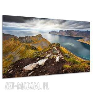 Obraz na płótnie Norweski Fiord 120x80 cm - góry i morze