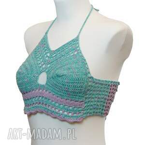 Top / bralet na szydełku na lato ze 100 procent bawelny rozmiar S