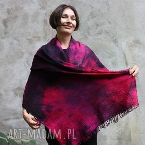 handmade szaliki szal bawełniany barwy jesieni 3