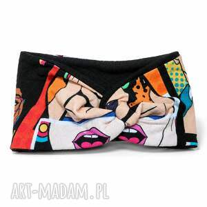 Kolorowa opaska na głowę 53-55 cm - miękka i elastyczna