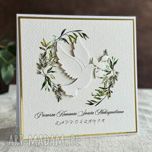 eleganckie zaproszenia komunijne wzór 4a, pierwsza komunia
