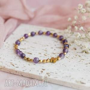Prezent Różaniec na rękę | Bransoletka różańcowa | Ametyst