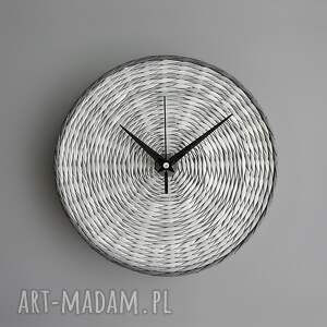 handmade zegary wiszący zegar z ekologicznej wikliny