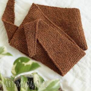 handmade szaliki mini - szalik rdzawy