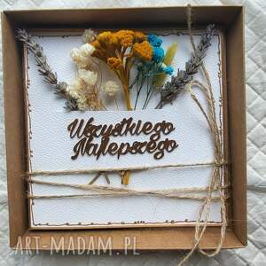 ręcznie robione scrapbooking kartki kartka urodzinowa z suszonymi kwiatami