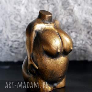 handmade dekoracje rzeźba kobieta złota XXL - wys. 10 cm