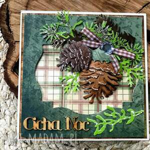 Kartka bożonarodzeniowa scrapbooking „Cicha Noc”