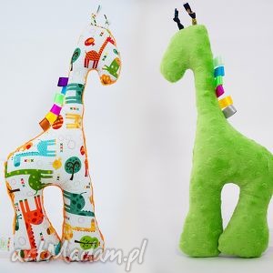 handmade maskotki żyrafka żyrafy zielony