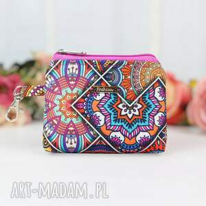 Mały portfelik saszetka zawieszka ROZETKI, portmonetka