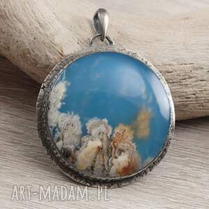 agat pióropuszowy i srebro - wisior 1919a srebrze z agatem