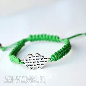 bracelet by sis shamballa w kolorze zielonym, sznurek, nowość, prezent