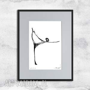 Prezent Grafika z ramą - Joga - nr 147, czarno biała