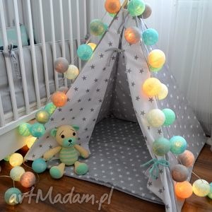 handmade pokoik dziecka tipi małe jasne gwiazdki