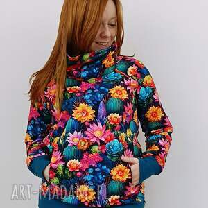 bluza damska wiola kaktusy rozm s kominem