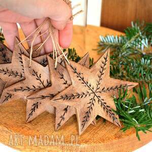 handmade na święta upominek 3 x gwiazda ceramiczna