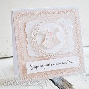 handmade zaproszenie zaproszenie na chrzest święty