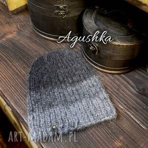 Czapka slouchy beanie z kaszmirem, merino i moherem
