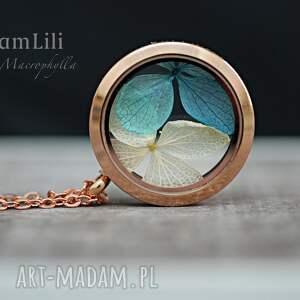 hortensja %u2665 naszyjnik medalion